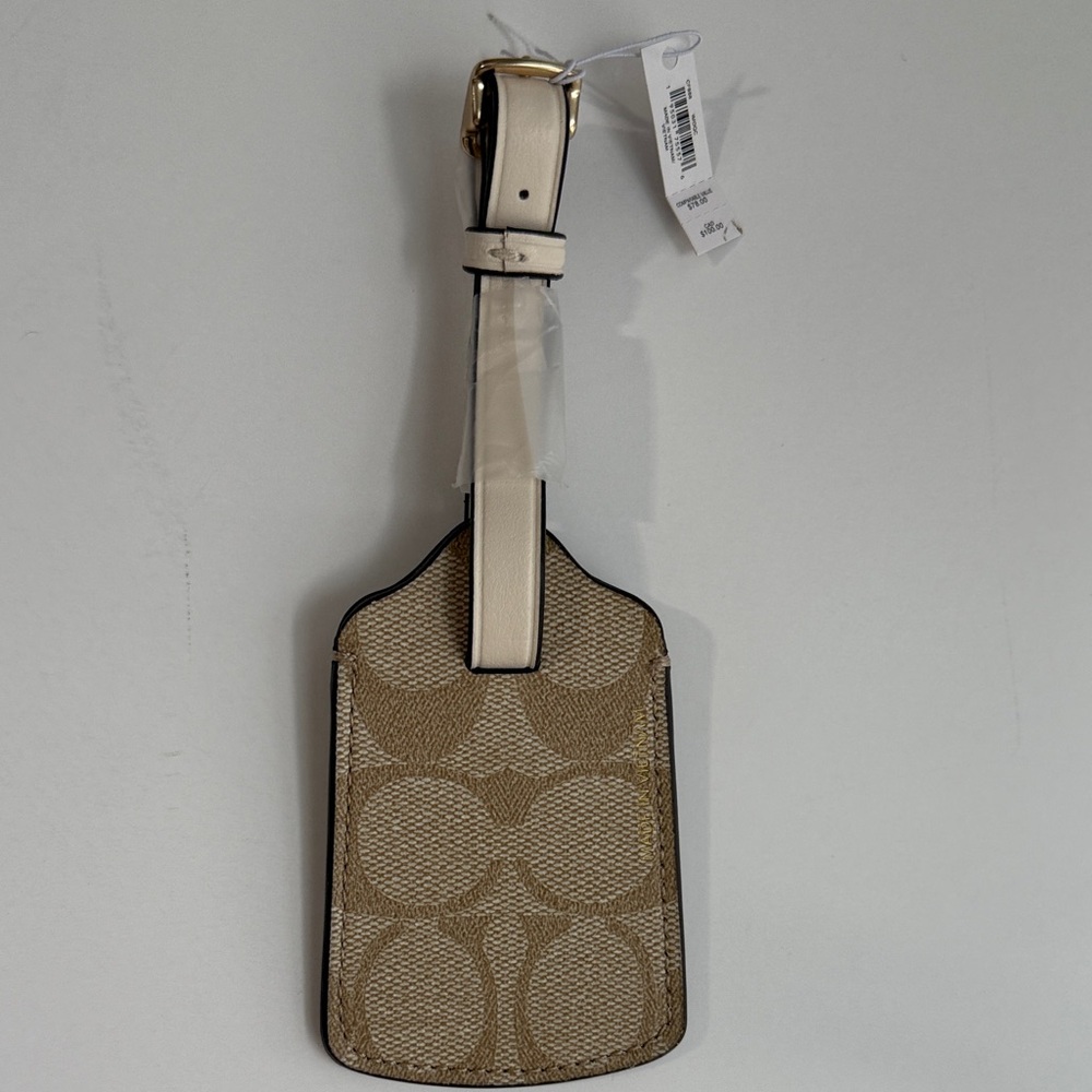 Coach Tan and Cream Luggage Tag - Picture 4 of 5